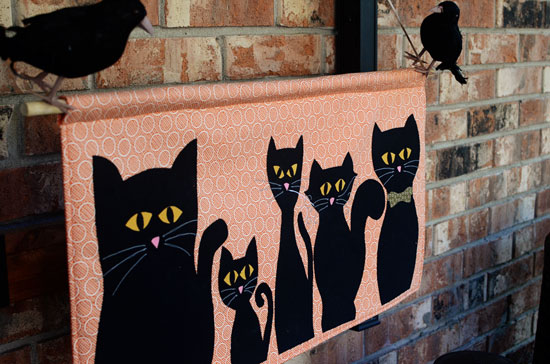 Free Pattern: Black Cat Brigade Halloween Banner