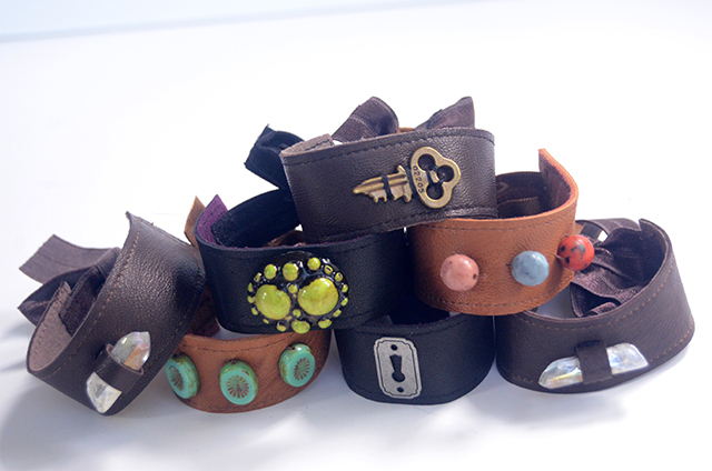 Leather & Elastic Cuff Bracelets - TUTORIAL