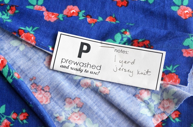 'Prewashed' labels for your fabric stash - free printable