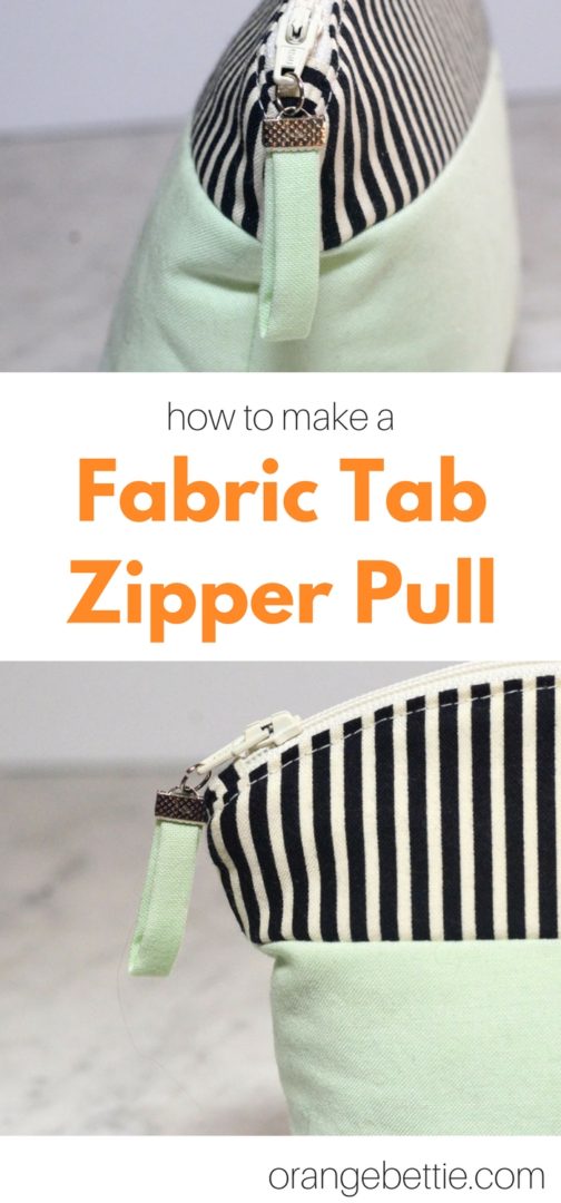 Fabric Tab Zipper Pull Tutorial Orange Bettie