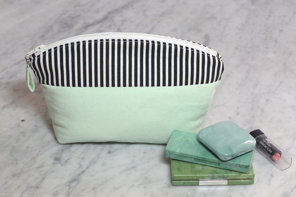 Color Block Curve Top Cosmetic Bag Tutorial