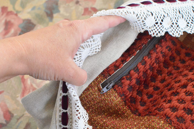 Linen and Lace Cuff Bag - Tutorial