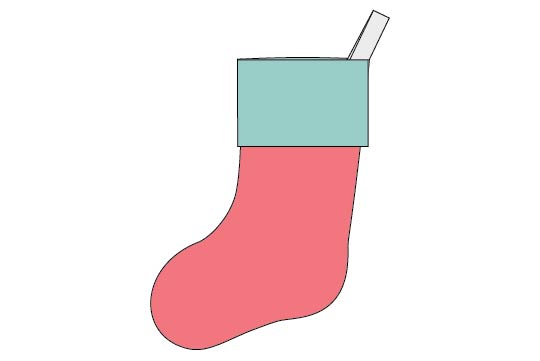 Mini Christmas stocking in 3 sizes - Free sewing pattern