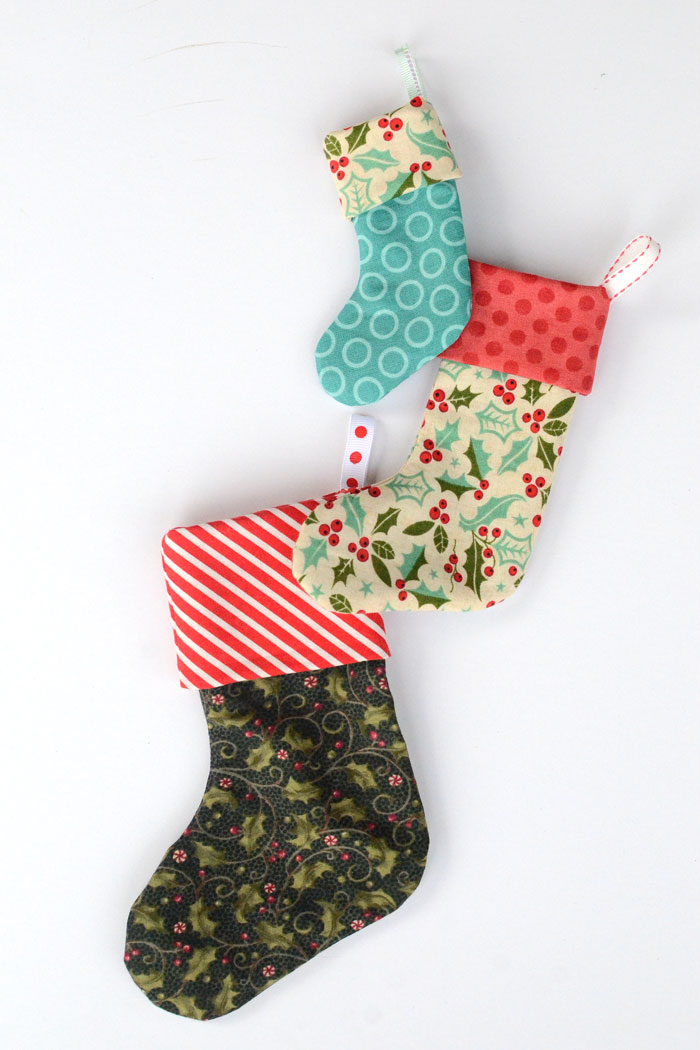 Mini Christmas Stocking In 3 Sizes Free Sewing Pattern Orange Bettie