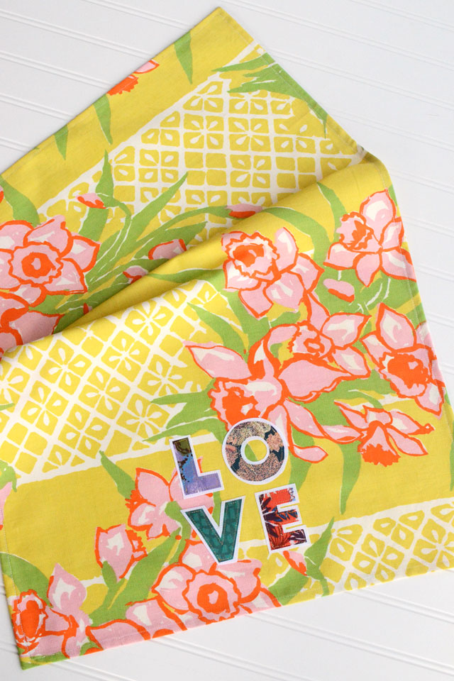 Love Applique Tea Towel - Sewing Tutorial