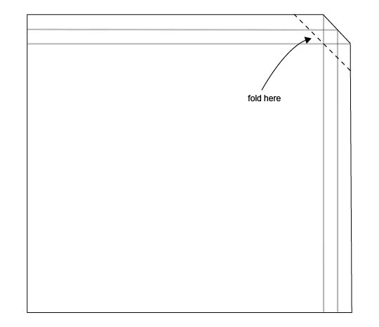 Mitered Corners on a Double Fold Hem - Sewing Tutorial