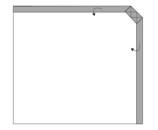 Mitered Corners on a Double Fold Hem - Sewing Tutorial