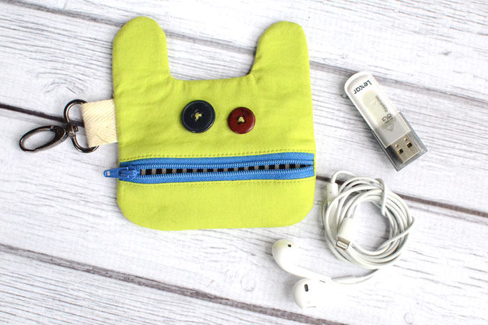 Little Monster Earbud Pouch - Free Sewing Pattern