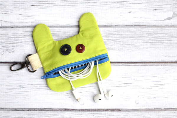 Little Monster Earbud Pouch by Orange Bettie