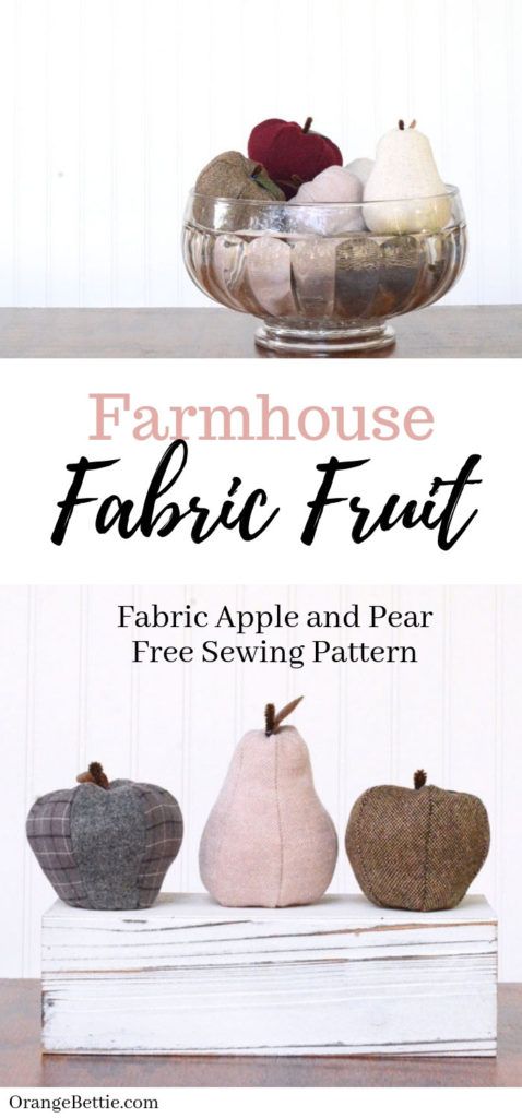 Farmhouse Fabric Fruit – Apple and Pear Free Sewing Pattern