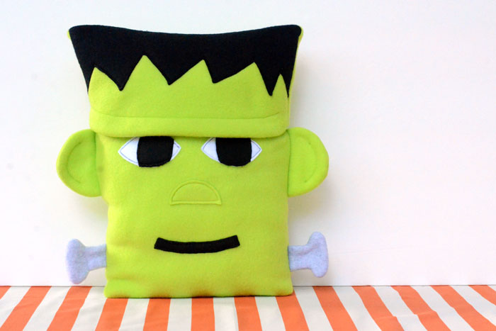 Fleece Frankenstein Halloween Pillow - Free Sewing Pattern