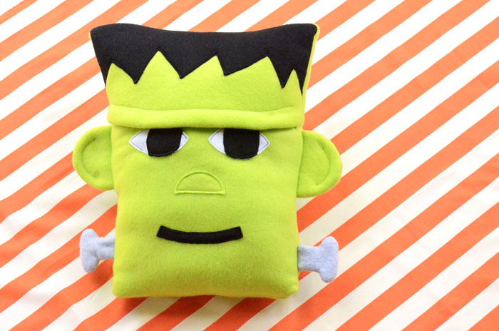 Fleece Frankenstein Halloween Pillow - Free Sewing Pattern