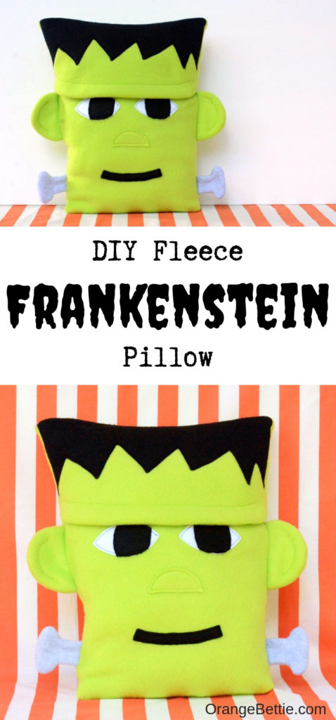 Fleece Frankenstein Halloween Pillow - Free Sewing Pattern