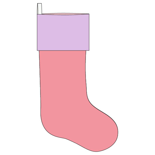 Large Christmas Stocking to Hang on a Door - Free Sewing Pattern