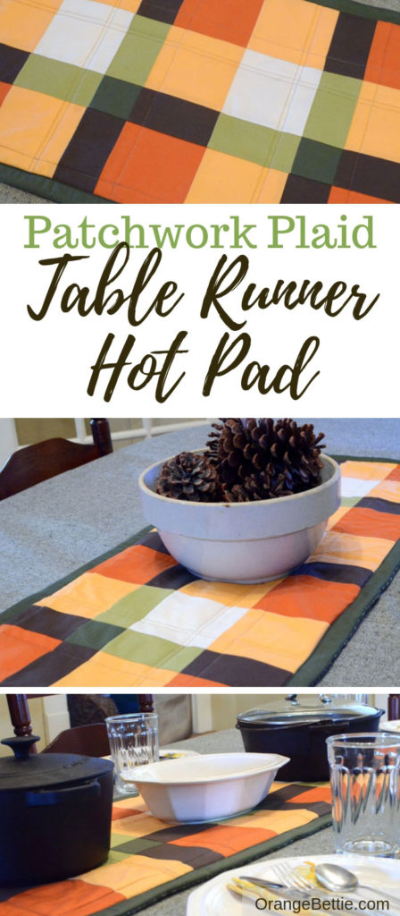 Patchwork Plaid Table Runner Hot Pad - Sewing Tutorial