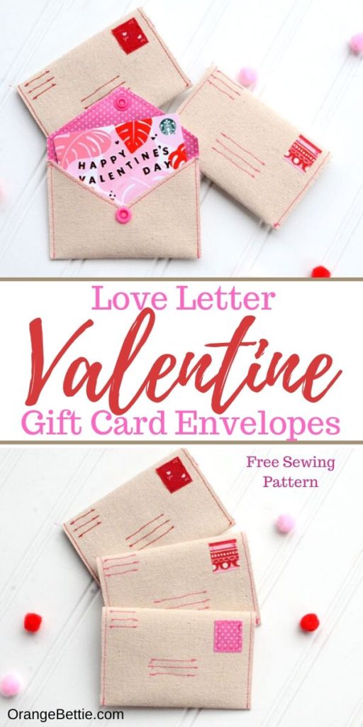 Love Letter DIY Gift Card Envelope – Free Sewing Pattern