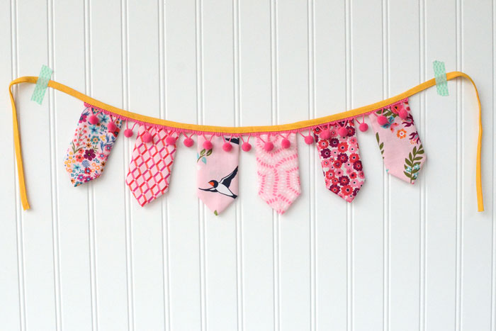 Charm  Square Bunting Banner Easy Sewing Tutorial by Orange Bettie