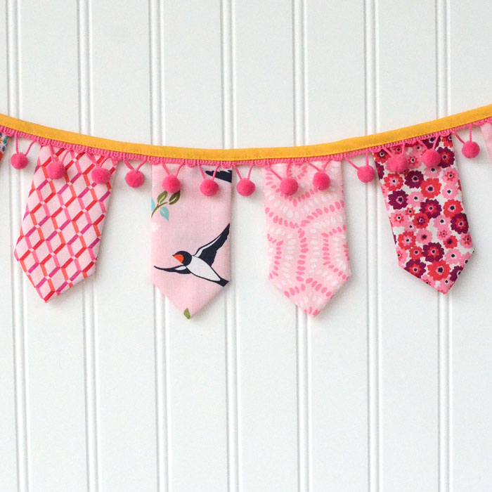 Charm  Square Bunting Banner Easy Sewing Tutorial by Orange Bettie