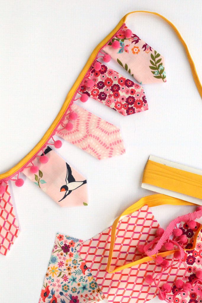 Charm  Square Bunting Banner Easy Sewing Tutorial by Orange Bettie