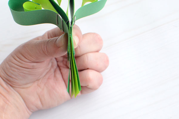 Easy Paper Shamrock, step 12