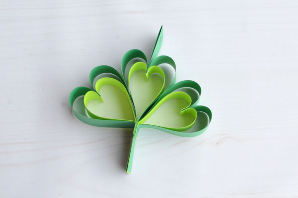 Easy Paper Shamrock, step 15