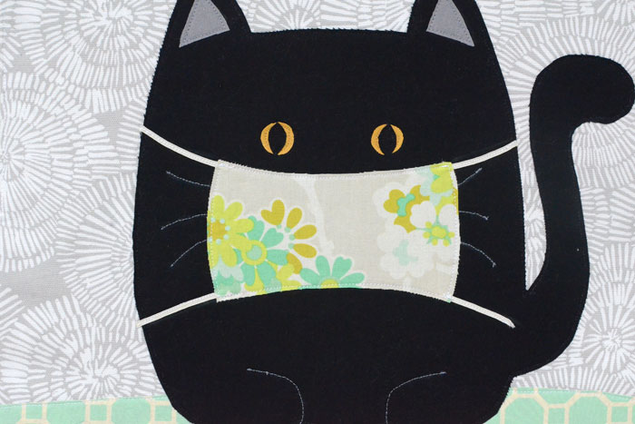 Cat in a Mask Social Distancing Banner - Free Sewing Pattern