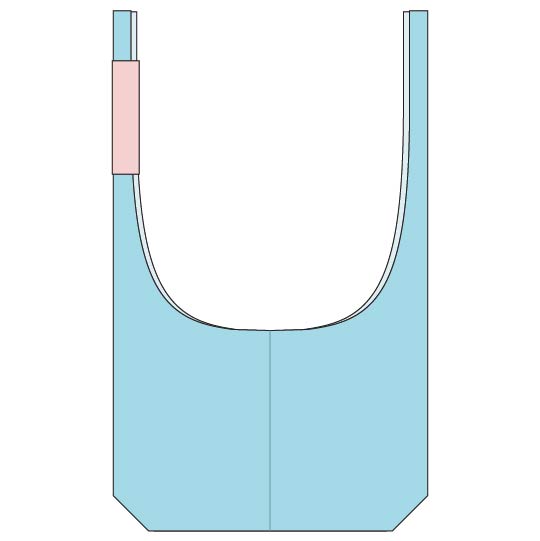 Slouchy DIY sling bag from tea towels – step 7