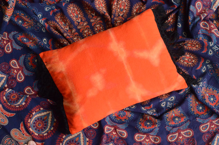 DIY Bleach Shibori Pillow – Sewing Tutorial by Orange Bettie