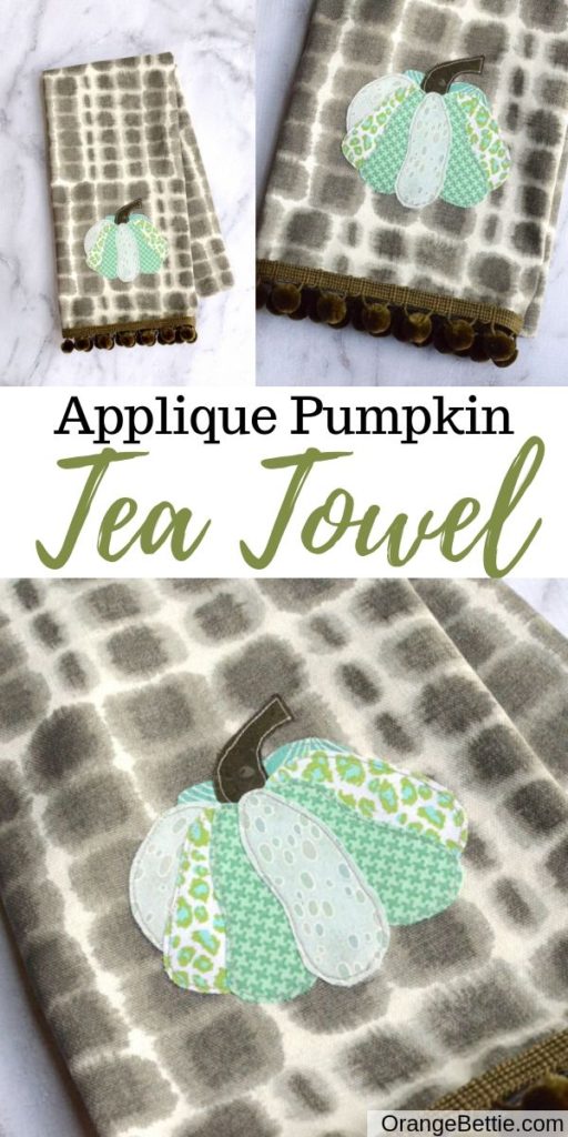 Applique Pumpkin Fall Tea Towel - Sewing Tutorial