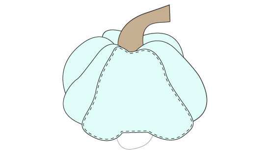 Applique Pumpkin Fall Tea Towel - Step 6