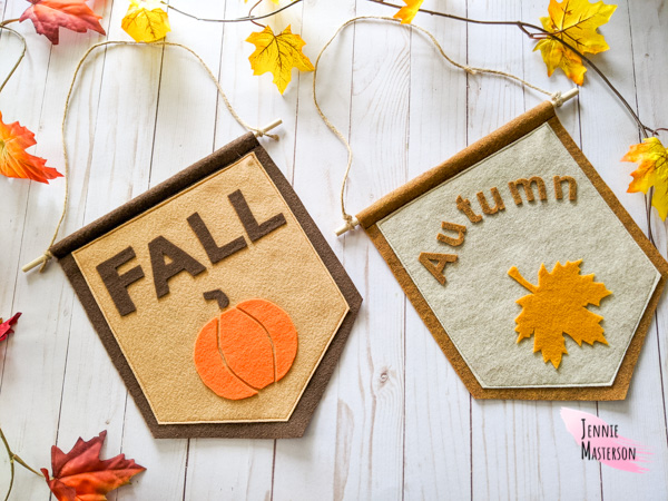 Felt fall sign by Jennie Masterson