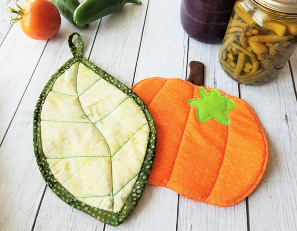 Fall potholder sewing  pattern by Sew Simple Home