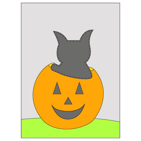 DIY Halloween Black Cat Banner - Step 5