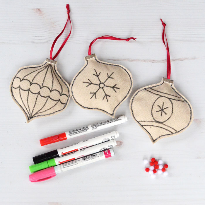 Keepsake Christmas Ornaments Kids Can Make - Free Sewing Pattern by Orange Bettie