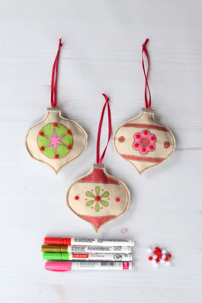 Keepsake Christmas Ornaments Kids Can Make - Free Sewing Pattern by Orange Bettie