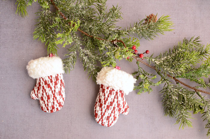 Mini Mitten Christmas Ornament - Free Sewing Pattern