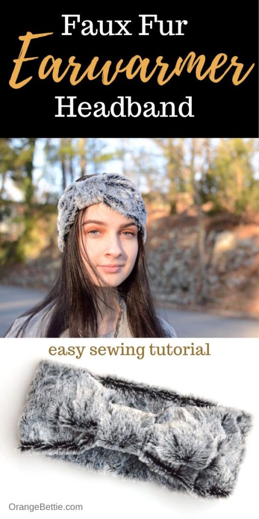 Faux Fur Ear Warmer Headband - Easy Sewing Tutorial by Orange Bettie