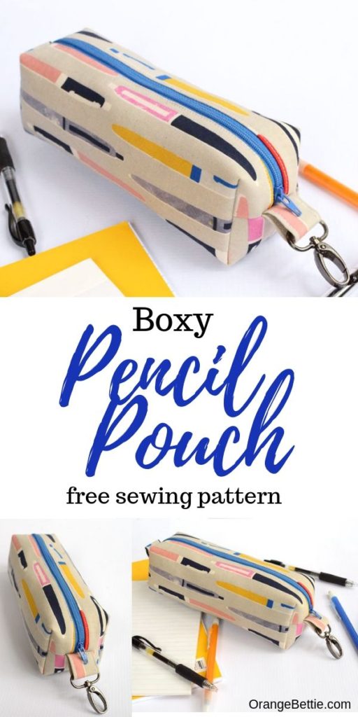 Boxy Pencil Pouch Free Sewing Pattern