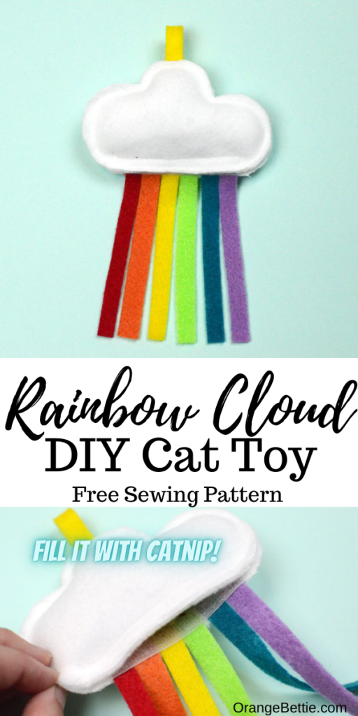 Rainbow Cloud DIY Cat Toy – Free Sewing Pattern