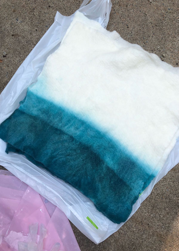 DIY Dip Dye Ombre Wool Pillow Sewing Tutorial - Step 5