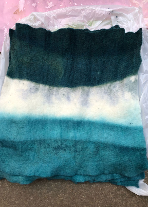 DIY Dip Dye Ombre Wool Pillow Sewing Tutorial - Step 6