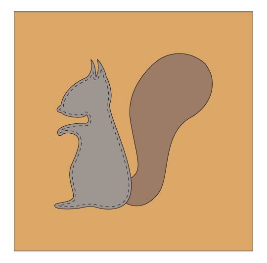 Fall Squirrel Pillow - Step 6