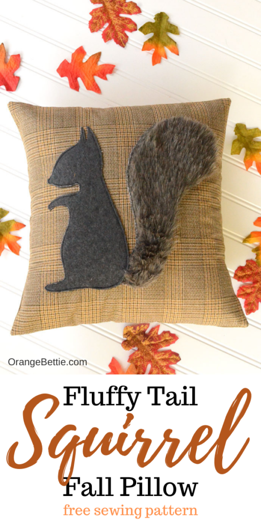 Fall Squirrel Pillow - Free Sewing Pattern