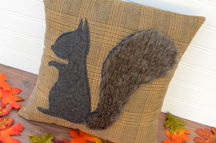 Fall Squirrel Pillow - Free Sewing Pattern