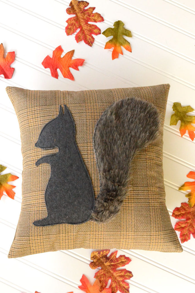 Fall Squirrel Pillow - Free Sewing Pattern