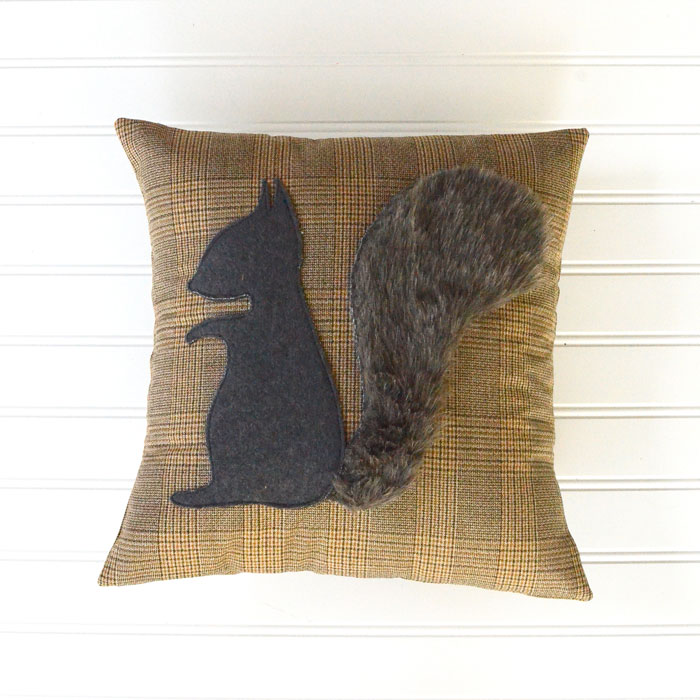 Fall Squirrel Pillow - Free Sewing Pattern