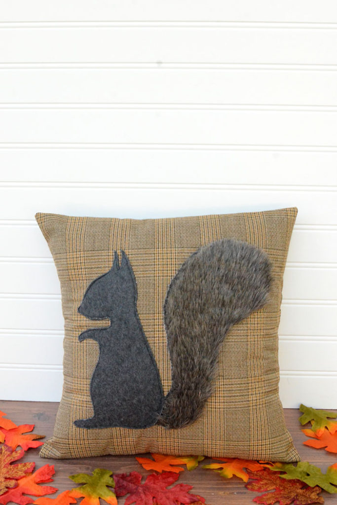 Fall Squirrel Pillow - Free Sewing Pattern