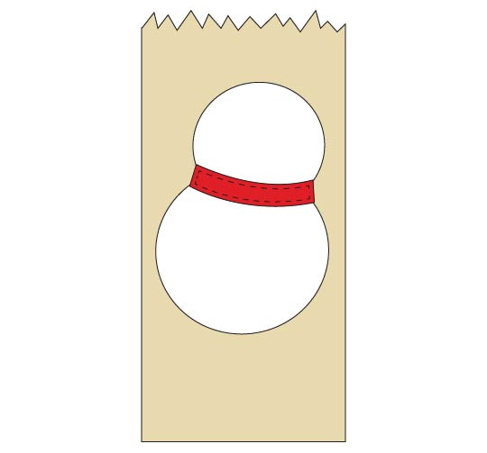 DIY Christmas Snowman Pillow Wrap – Step 3