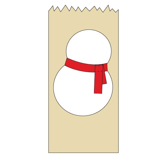 DIY Christmas Snowman Pillow Wrap – Step 5