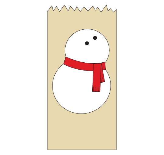 DIY Christmas Snowman Pillow Wrap – Step 6